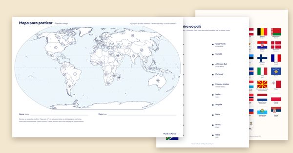 Fichas e mapas para jogos de geografia